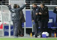 Fussball 1. Bundesliga: Frankfurt - Hamburg, Schlussjubel Hamburg