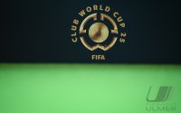 Logo des  World Cup 2025  im Home of FIFA in Zuerich