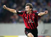 Fussball UCL: Schalke - Mailand, Jubel Mailand n. 1:2