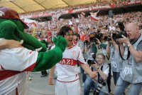 Fussball 1. Bundesliga 10/11 :  JUBEL  Shinji Okazaki (VfB Stuttgart)