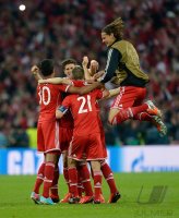 Fussball Champions League Finale 2013:  SCHLUSSJUBEL FC Bayern Muenchen