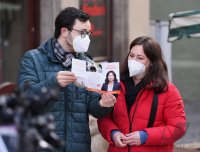 Wahlkampf Landtagswahl Baden Wuerttemberg 2021 am 20.02.2021 in Tuebingen