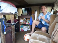 FUSSBALL WM 2014 Argentinische Fans campen an der Copacabana