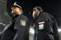 Fussball International EM 2012 - Testspiel :  Deutsche und Polnische Polizisten in der PGE Arena , EM Stadion von Danzig