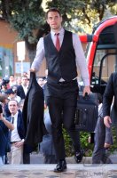 Fussball CHL  Saison 2014/2015: Ankunft FC Bayern Muenchen im Hotel