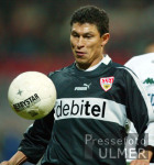 Fussball Bundesliga: Stuttgart, Balakov Einzelaktion