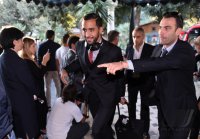 Fussball CHL  Saison 2014/2015: Ankunft FC Bayern Muenchen im Hotel