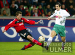Fussball 1. Bundesliga: Leverkusen - Bremen, Zweikampf