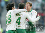 Fussball 1. Bundesliga: Hannover - Bremen, Jubel Bremen