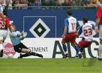 Fussball 1. Bundesliga: Hamburger SV - Bayern, Tor VAN DER VART z. 1:0