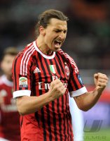 FUSSBALL SERIE A:  Jubel Zlatan Ibrahimovic (AC Mailand)