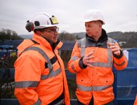 Neckartalbruecke der Bundesstrasse 32 ueber das Neckartal bei Horb