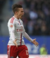 Fussball, 1. Bundesliga  Saison 2014/2015: Hamburger SV - Borussia Moenchengladbach