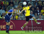 Fussball Bundesliga: Dortmund - Berlin, Zweikampf