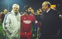 Fussball Abschiesspiel Gerd Mueller: Derwall, Mueller, Schoen