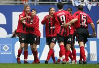Fussball 1. Bundesliga: Hamburg - Leverkusen, Jubel n. 0:1