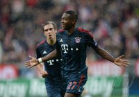 Fussball Champions League 13/14: JUBEL David Alaba (FC Bayern Muenchen)