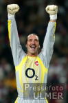 Fussball UCL: Arsenal, David Seaman jubelt