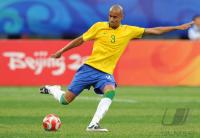 FUSSBALL  Olympia 2008   Viertelfinale  Maenner   Brasilien - Kamerun