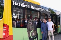 Verkehrsminister Winfried Hermann (Die Gruenen) bei der Firma Moby - mobility for you