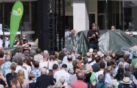 Politik, Wahlkampf Buendnis 90/Die Gruenen: Gruenen Bundesvorsitzender Robert Habeck