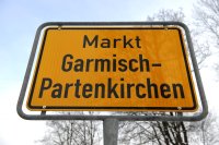 Sportpolitik / Ski WM 2011 und Olympia Bewerbung Muenchen 2018:  Ortsschild