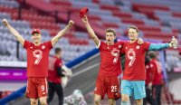 Fussball 1. Bundesliga Saison 20/21: JUBEL Meisterschaft FC Bayern Muenchen