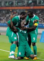 FUSSBALL  Olympia 2008   Halbfinale  Maenner   Nigeria - Belgien