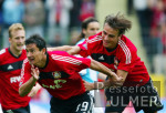 Fussball 1. Bundesliga: Leverkusen - 60 Muenchen, Jubel Leverkusen