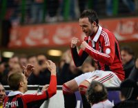 FUSSBALL SERIE A 2012/2013: JUBEL Giampaolo Pazzini (AC Mailand)