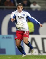 Fussball 1. Bundesliga: HSV, VAN DER VAART Einzelaktion am Ball