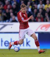 Fussball WM-Qualifikation:  BENDTNER  (Daenemark)