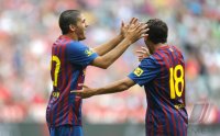 Fussball International Audi Cup 2011:  Isaac Carmona , Jonathan Dos Santos  (v. li., Barca)