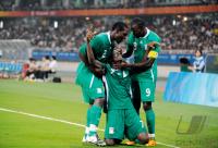 FUSSBALL  Olympia 2008   Halbfinale  Maenner   Nigeria - Belgien