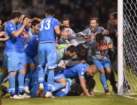 Fussball Supercoppa Italia Finale 2014 in Doha: JUBEL SSC Neapel