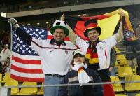 Fussball USA Fan und GER Fan