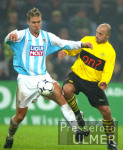 Fussball 1. Bundesliga: Dortmund - 60 Muenchen, Zweikampf