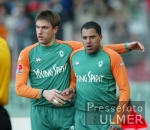 FUSSBALL 1. Bundesliga JUBEL; Abklatschen;  Ailton (re) und Ivan Klasnic