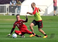 Fussball 1. Bundesliga 11/12: FC Bayern Muenchen Training in Doha