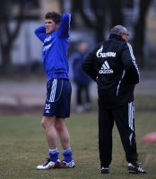 Fussball DFB Pokal 10/11 : Training FC Schalke 04