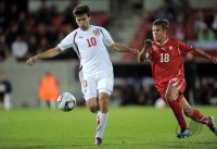 Fussball U21-EURO 2011 Halbfinale: Jan Moravek (li, Tschechische Republik) gegen Amir Abrashi (re, Schweiz)