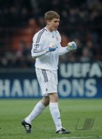 Fussball CHL  Saison 2010/2011:  JUBEL Torwart Thomas Kraft (FC Bayern Muenchen)