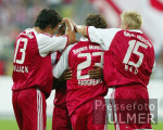 FUSSBALL 1. Bundesliga  Bayern-Eintracht JUBEL Ze Roberto