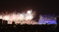 Olympia 2012: Eroeffnungsfeier / Feuerwerk