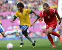 FUSSBALL Olympia 2012 Maenner: Brasilien - Weissrussland