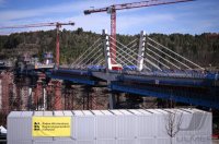 Neckartalbruecke der Bundesstrasse 32 ueber das Neckartal bei Horb