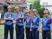 Fussball  SV Stuttgarter Kickers  im Hochseilpark