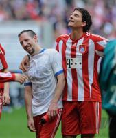 Fussball 1. Bundesliga : JUBEL RIBERY und GOMEZ  (FC Bayern Muenchen)