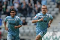 Fussball 2. Bundesliga 2011/2012:  JUBEL Stefan Aigner (1860 Muenchen)