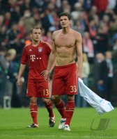 FUSSBALL INTERNATIONAL  CHL Viertelfinale 11/12:  Mario Gomez (FC Bayern Muenchen)